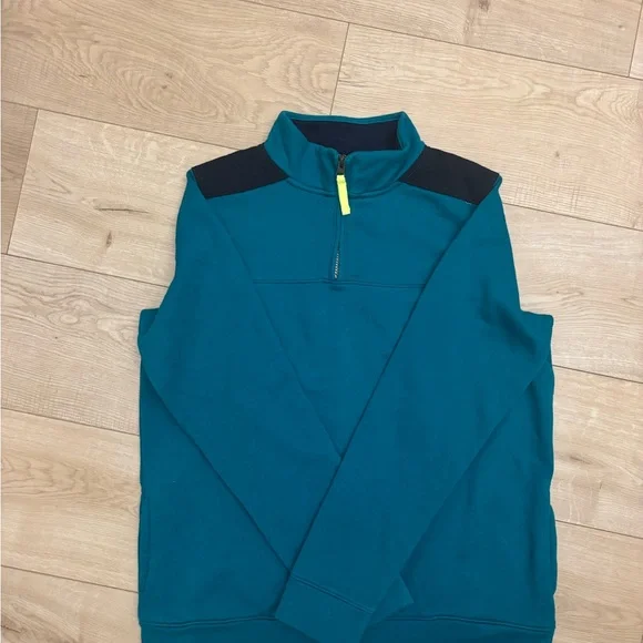 Blue Women’s Quarter Zip Fleece Sweater Pullover Preppy Quarter Zip - Picture 5 of 8